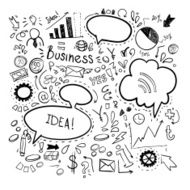 Vector Doodles - Speech Bubbles Business finance and success