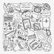 doodle communication background N5