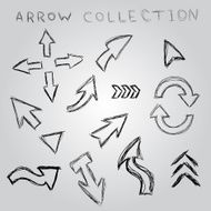 Arrow sketch collection Vector element for you design