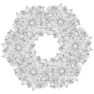 Vector Monochrome Floral Background