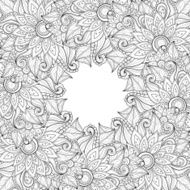 Vector Monochrome Floral Background N2