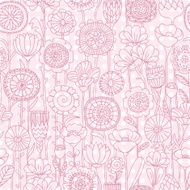 vector seamless pink floral pattern