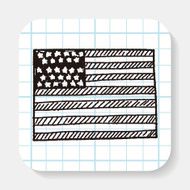 USA flag doodle