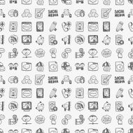 seamless doodle communication pattern N6