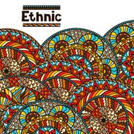 Ethnic background design with hand drawn ornament