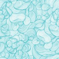Seamless wave hand-drawn pattern