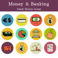 money and banking icons N2