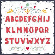 Hand drawn doodle alphabet N2