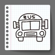 bus doodle drawing
