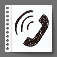 phone call doodle