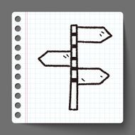 road sign doodle