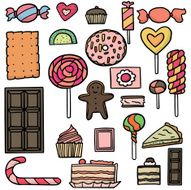vector set of dessert N2