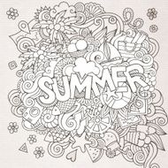 Doodles abstract decorative summer background