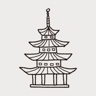 Chinese house doodle