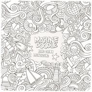 Doodles abstract decorative nautical vector frame