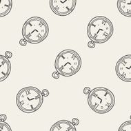 doodle watch seamless pattern background