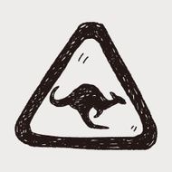 Kangaroo sign doodle