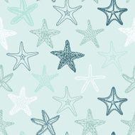 Starfishes seamless pattern