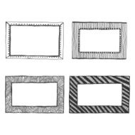 Set of hand drawn doodle frames N2
