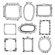 Hand drawn frames Vintage photo frames