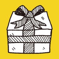 birthday presents doodle drawing