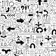 Seamless background with arrows