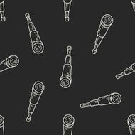telescope doodle seamless pattern background