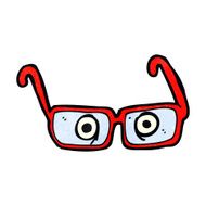 cartoon eyes in spectacles