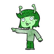 cartoon space alien
