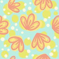 Cute hand drawn floral pattern