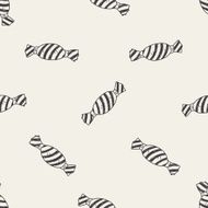 candy doodle seamless pattern background