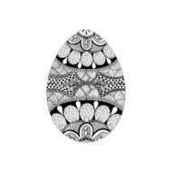 Zentangle stylized black Easter Egg Hand Drawn vector illustrat