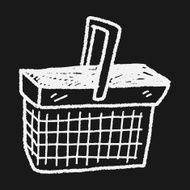 doodle shopping basket