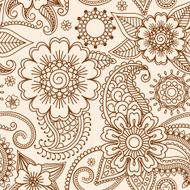 Henna mehndi seamless pattern