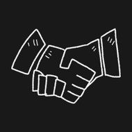 Shake hands doodle