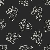 doodle toy mouse seamless pattern background