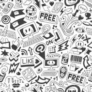 computers connect web - seamless pattern