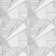Abstract doodle lines seamless pattern