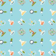 Science icons pattern