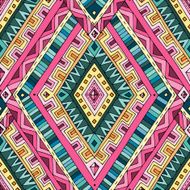 Seamless asian ethnic doodle black white pattern