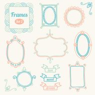Collection of vintage frames