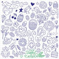 Easter - doodles set