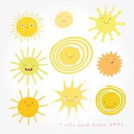 Cute vector set of SUN icons N2