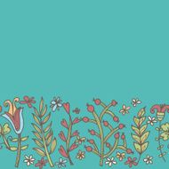 Flower border seamless texture with flowers Use as greeting card