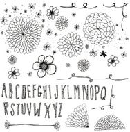 flower alphabet doodles