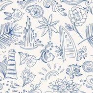 Sketch sea travel pattern