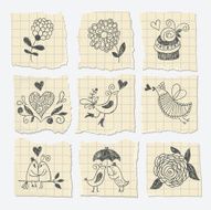 set of Hand-draw illustration