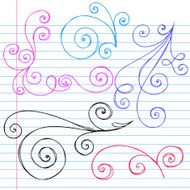 Hand-Drawn Sketchy Doodle Swirls