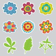 Flowers and leaves N2