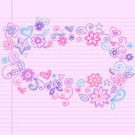 Hand-Drawn Sketchy Flower Notebook Doodles N6